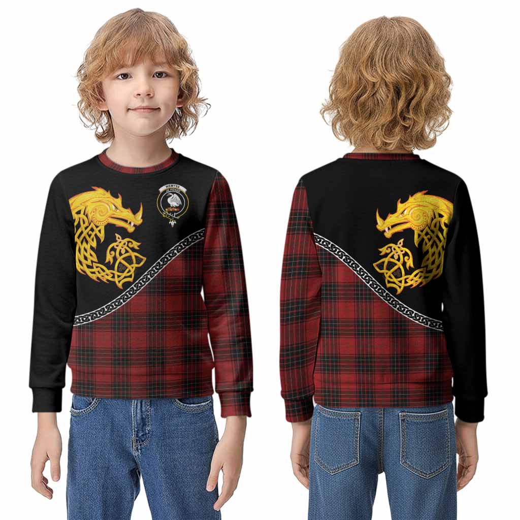 Wemyss Tartan Crest Kid Knitted Sweatshirt Legendary Dragon Knot Half Style