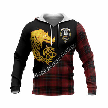 Wemyss Tartan Crest Knitted Hoodie Legendary Dragon Knot Half Style