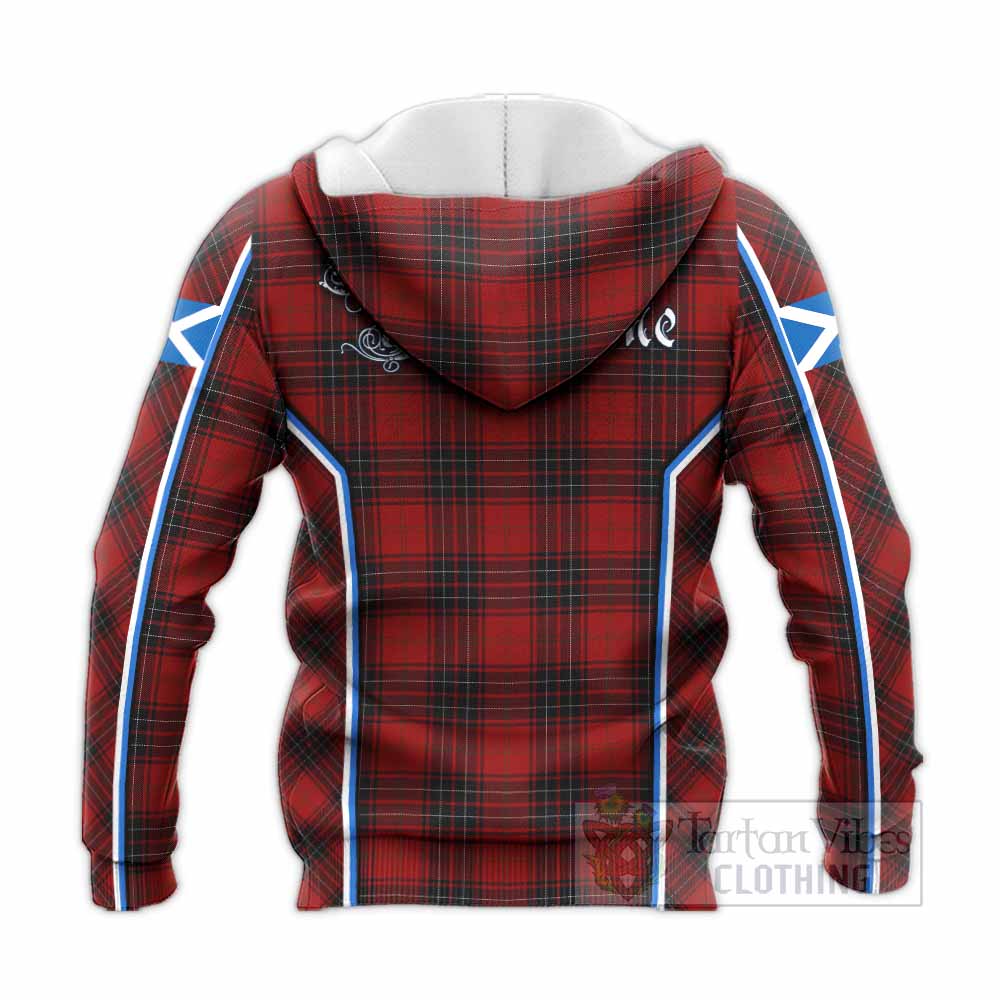 Wemyss Tartan Crest Knitted Hoodie Scotland Coat of Arm Flag Style - Tartan Vibes Clothing