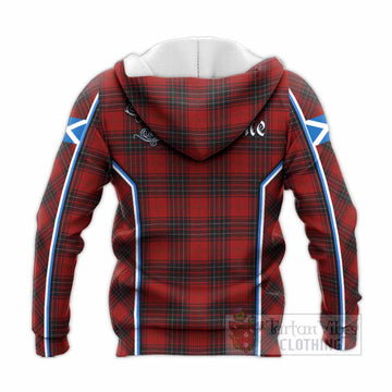 Wemyss Tartan Crest Knitted Hoodie Scotland Coat of Arm Flag Style - Tartan Vibes Clothing