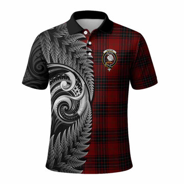 Wemyss Tartan Crest Polo Shirt With New Zealand Silver Fern Maori Koru