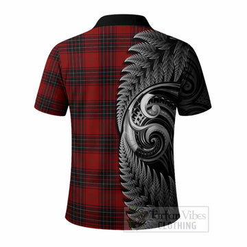 Wemyss Tartan Crest Polo Shirt With New Zealand Silver Fern Maori Koru