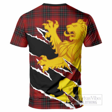 Wemyss Tartan Crest Scottish T-Shirt Heraldic Golden Lion