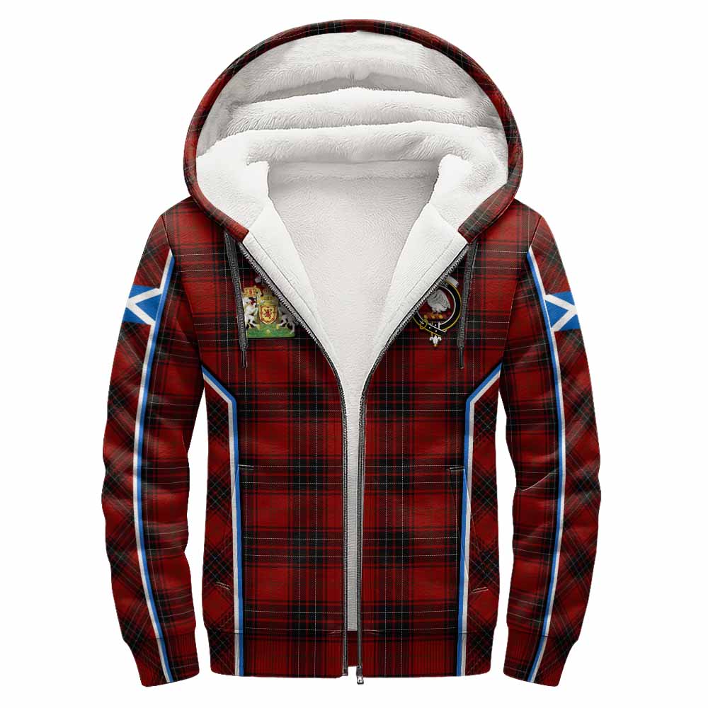 Wemyss Tartan Crest Sherpa Hoodie Scotland Coat of Arm Flag Style - Tartan Vibes Clothing