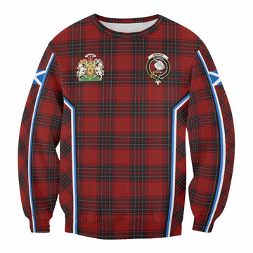 Wemyss Tartan Crest Sweatshirt Scotland Coat of Arm Flag Style