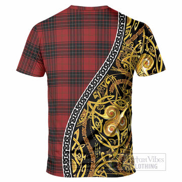Wemyss Tartan Crest T-Shirt Celtic Knot and Triple Trickle Spiral Symbols