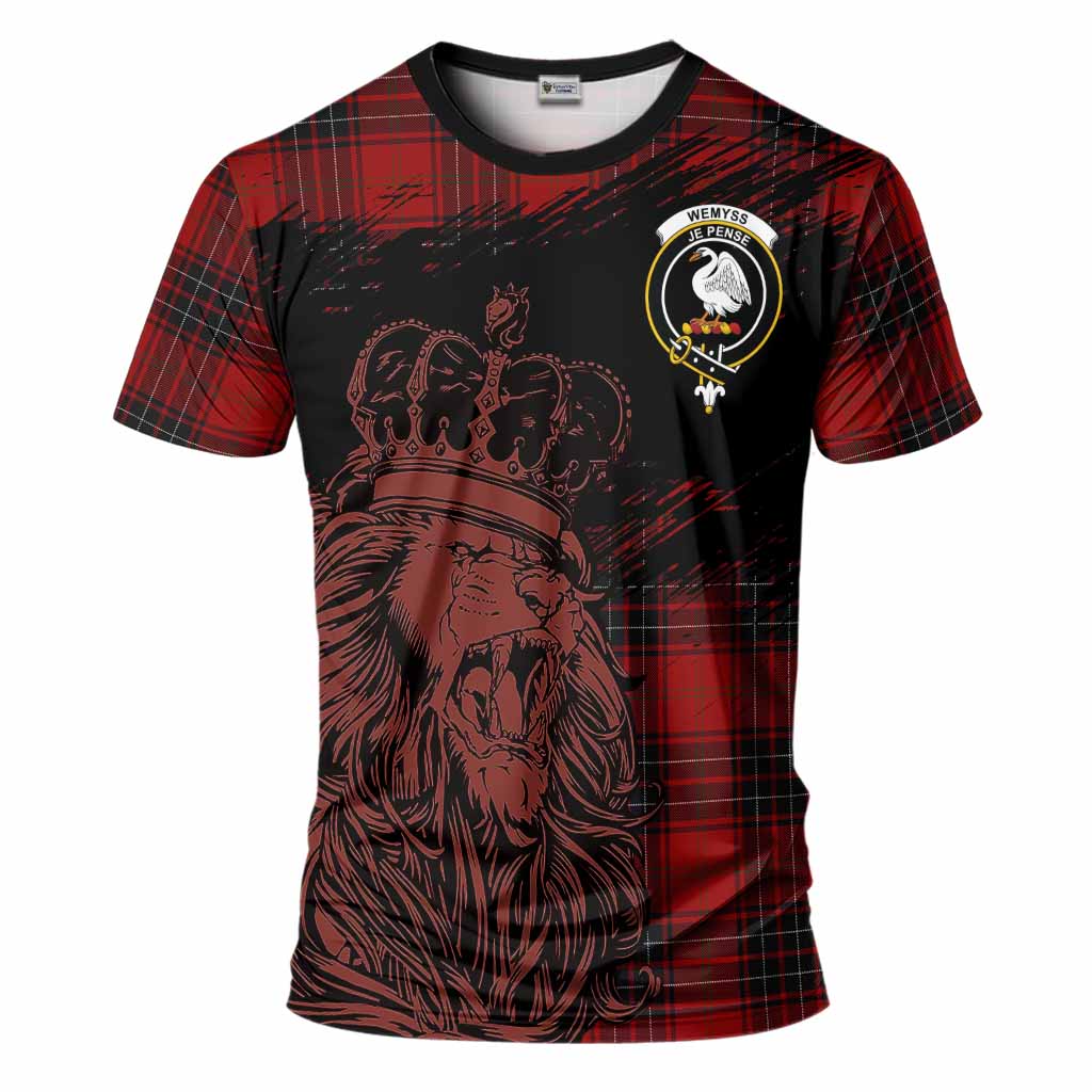 Wemyss Tartan Crest T-Shirt Crowned Lion Heritage Style