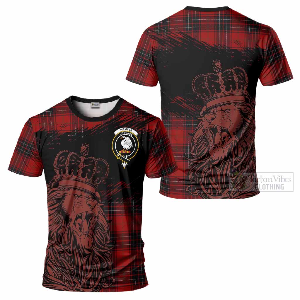 Wemyss Tartan Crest T-Shirt Crowned Lion Heritage Style