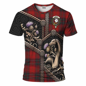 Wemyss Tartan Crest T-Shirt Scottish Thistle Loch Ness Monster