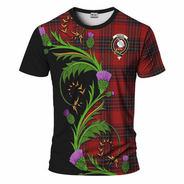 Wemyss Tartan Crest T-Shirt Scottish Thistle Pride Heritage Art