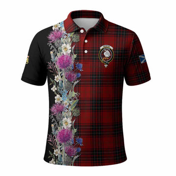 Wemyss Tartan Crest Thistle Floral Polo Shirt Kid - Tartan Vibes Clothing
