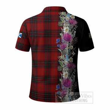 Wemyss Tartan Crest Thistle Floral Polo Shirt - Tartan Vibes Clothing