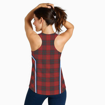 Wemyss Tartan Crest Women Racerback Tanks Scotland Coat of Arm Flag Style