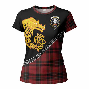 Wemyss Tartan Crest Women T shirt Legendary Dragon Knot Half Style