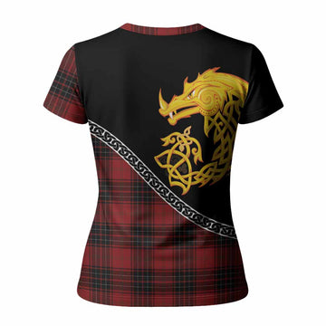 Wemyss Tartan Crest Women T shirt Legendary Dragon Knot Half Style