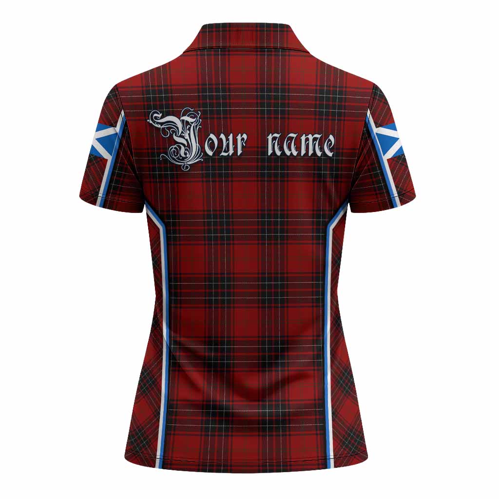 Wemyss Tartan Crest Women's Polo Shirt Scotland Coat of Arm Flag Style - Tartan Vibes Clothing