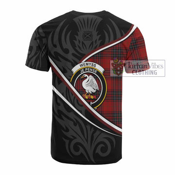 Wemyss Tartan Family Crest Cotton T-shirt Celtic Scottish Thistle Floral - Tartan Vibes Clothing