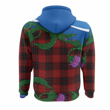 Wemyss Tartan Family Crest Hoodie Thistle in Minimalism