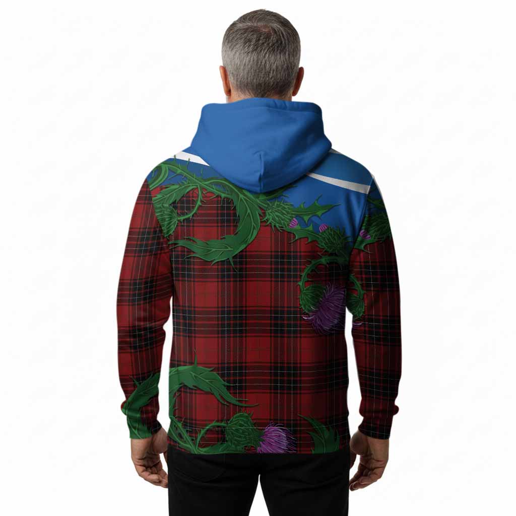 Wemyss Tartan Family Crest Hoodie Thistle in Minimalism