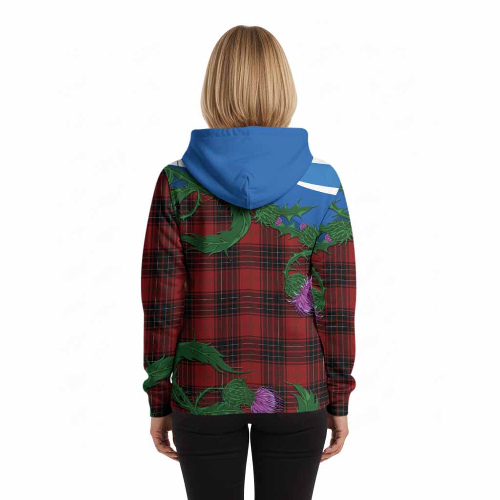 Wemyss Tartan Family Crest Hoodie Thistle in Minimalism