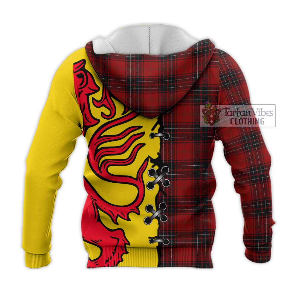 Wemyss Tartan Family Crest Knitted Hoodie Lion Rampant Honor - Tartan Vibes Clothing
