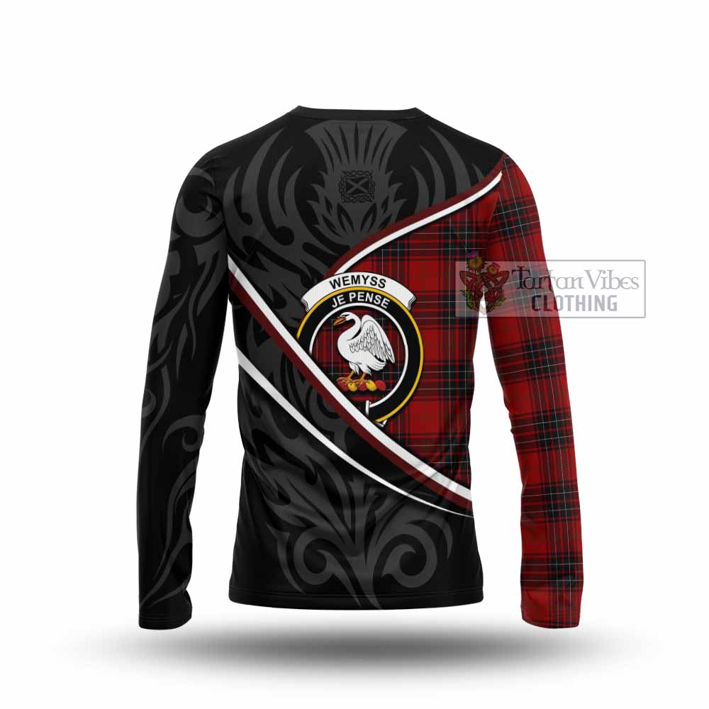 Wemyss Tartan Family Crest Long Sleeve T-Shirt Celtic Scottish Thistle Floral - Tartan Vibes Clothing