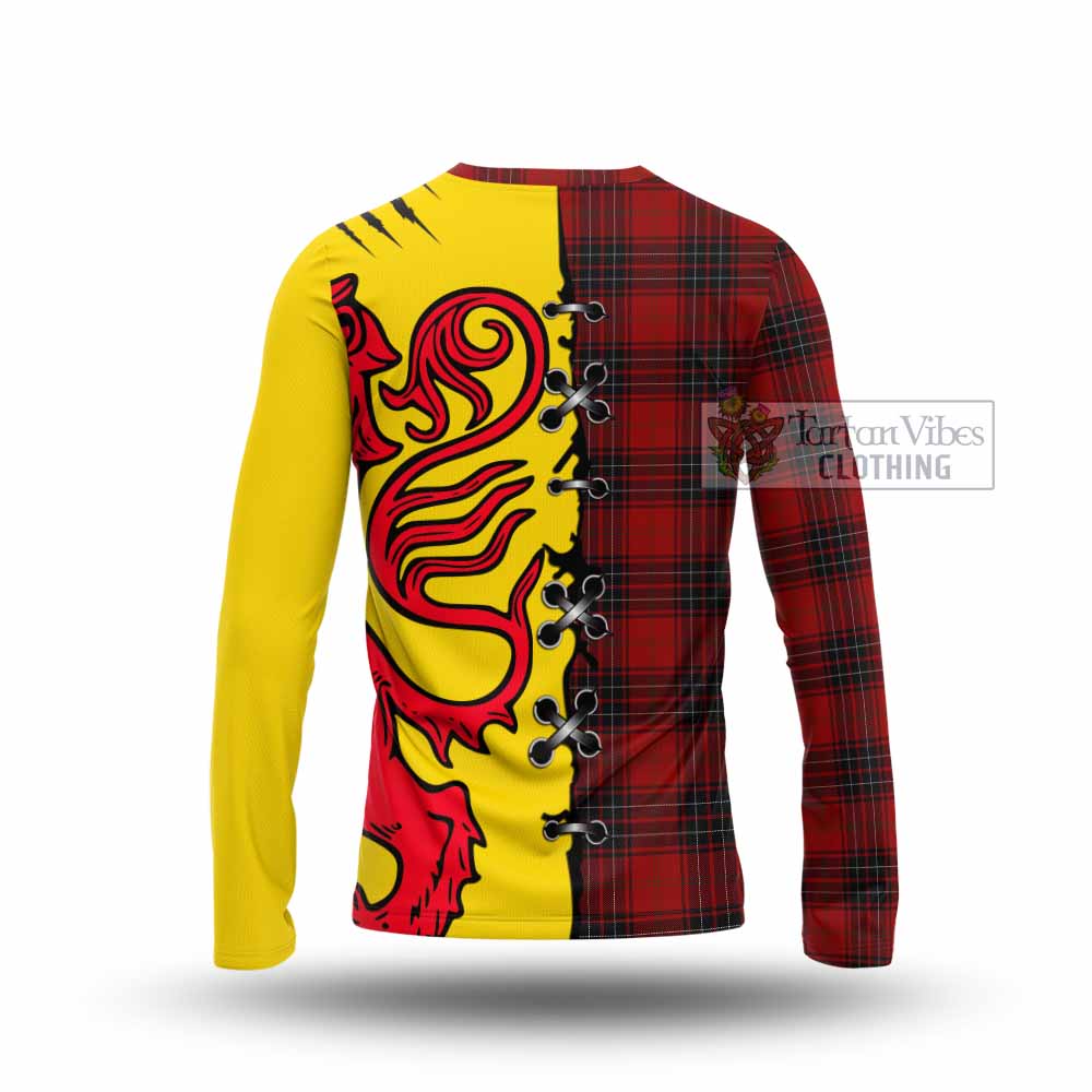 Wemyss Tartan Family Crest Long Sleeve T-Shirt Lion Rampant Honor - Tartan Vibes Clothing