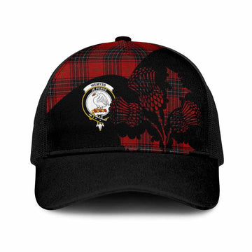 Wemyss Tartan Family Crest Mesh Trucker Cap Scotland Thistle Floral Flag Style