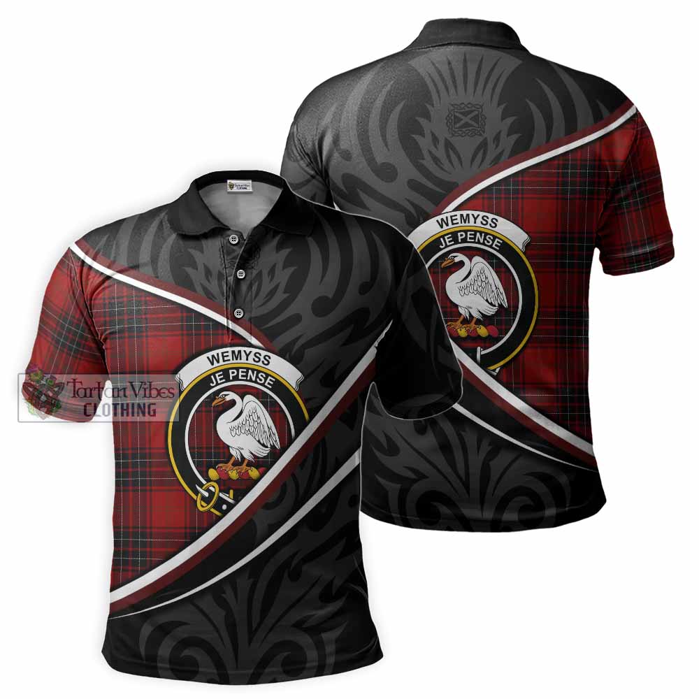 Wemyss Tartan Family Crest Polo Shirt Celtic Scottish Thistle Floral - Tartan Vibes Clothing