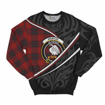 Wemyss Tartan Family Crest Sweatshirt Celtic Scottish Thistle Floral