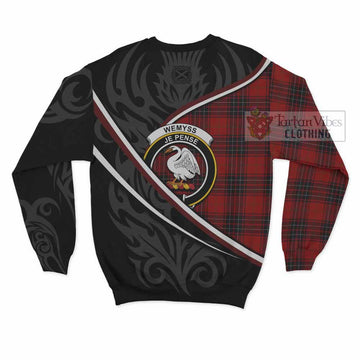 Wemyss Tartan Family Crest Sweatshirt Celtic Scottish Thistle Floral