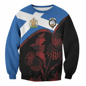 Wemyss Tartan Family Crest Sweatshirt Scotland Thistle Floral Flag Style