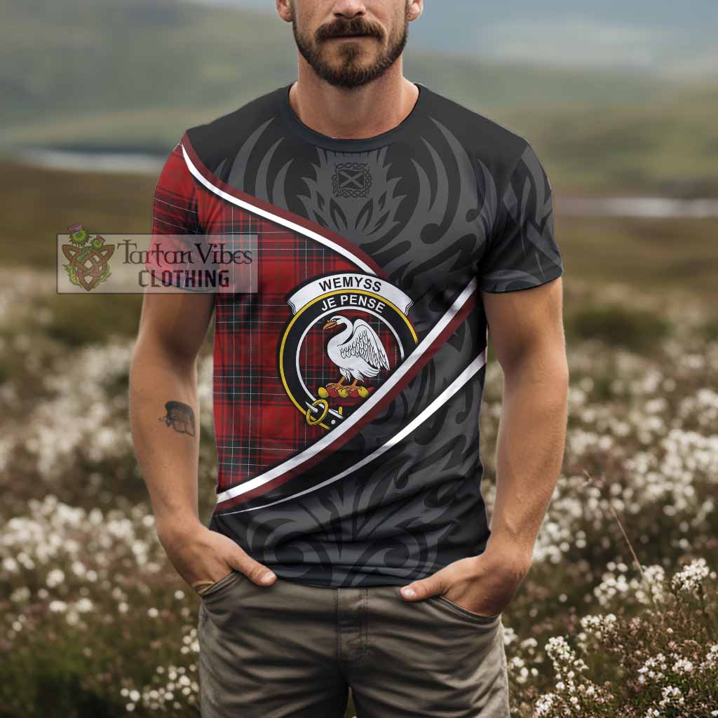 Wemyss Tartan Family Crest T-shirt Celtic Scottish Thistle Floral - Tartan Vibes Clothing
