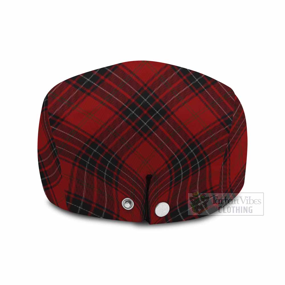 Wemyss Tartan Flat Cap, Jeff Cap Cross Style with Family Crest - Tartan Vibes Clothing