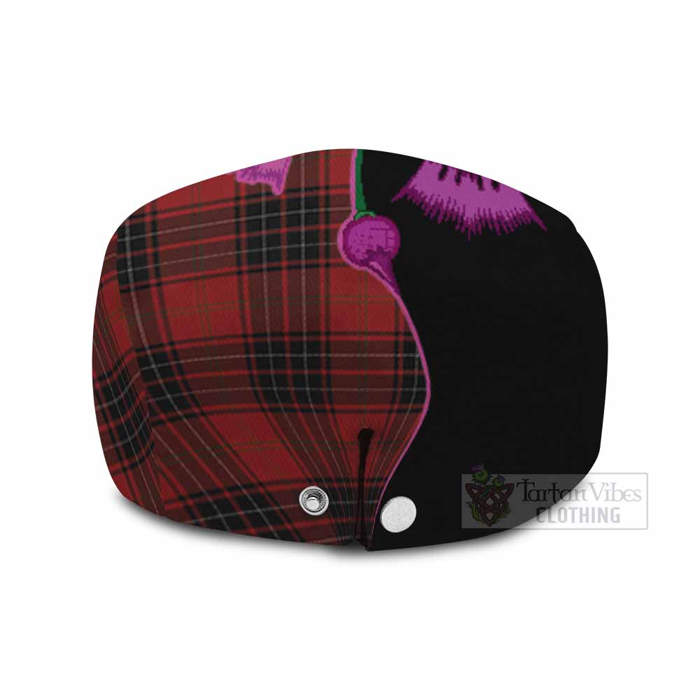 Wemyss Tartan Flat Cap, Jeff Cap Traditional Scottish Thistle