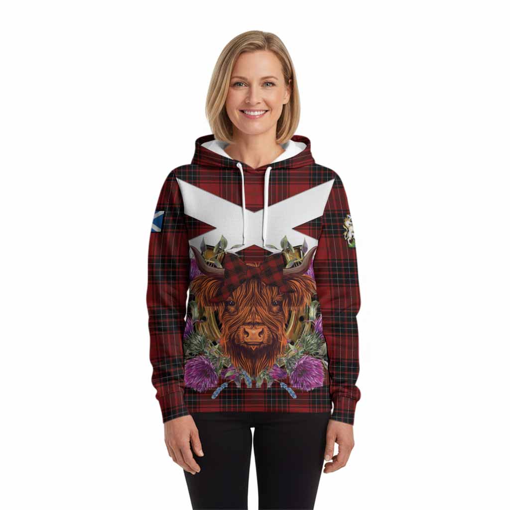 Wemyss Tartan Hoodie Scottish Thistle Heilan Coo