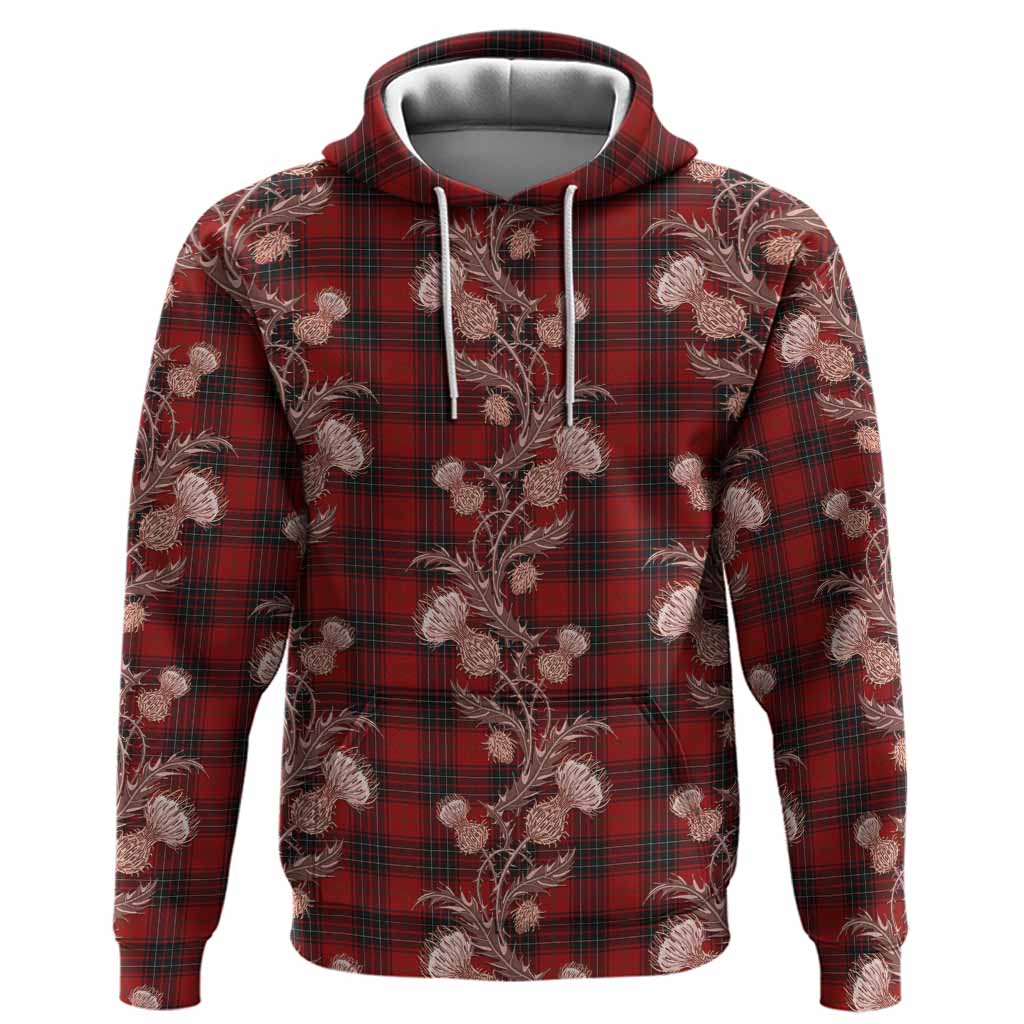 Wemyss Tartan Hoodie Seamless Scottish Thistle Flowers
