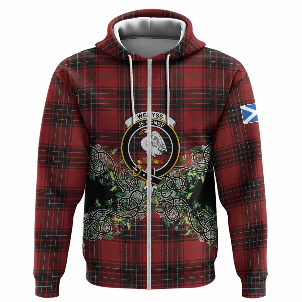 Wemyss Tartan Hoodie Thistle Scottish Spirit