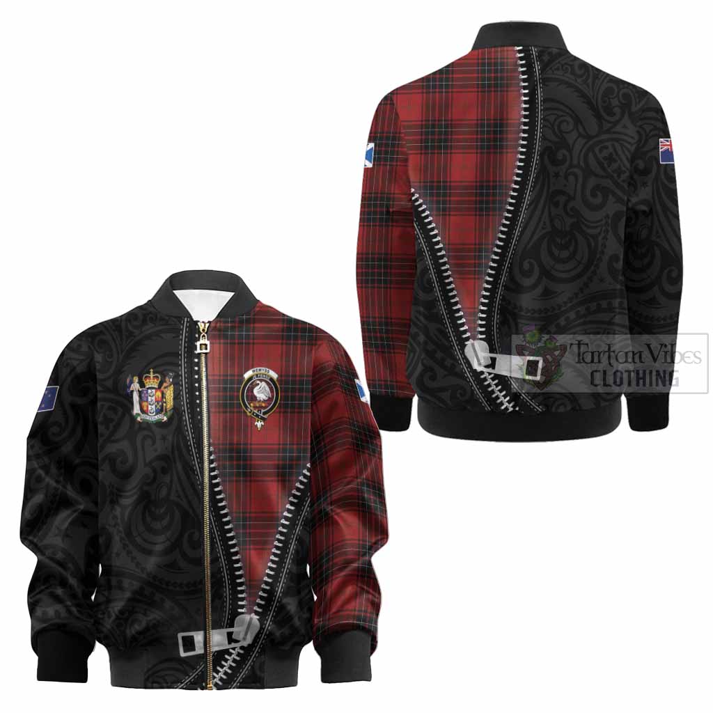 Wemyss Tartan Kid Bomber Jacket New Zealand Pattern Unique Zipper Stylized
