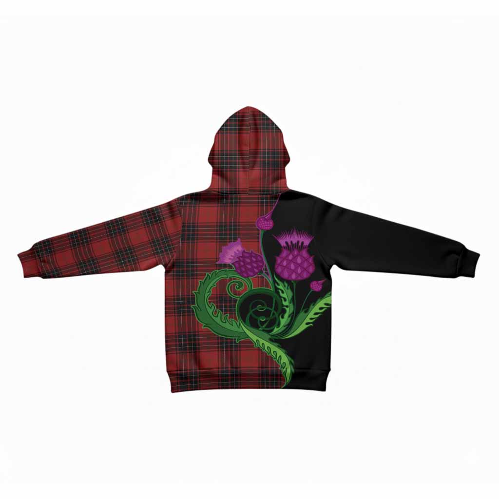 Wemyss Tartan Kid Hoodie Traditional Scottish Thistle