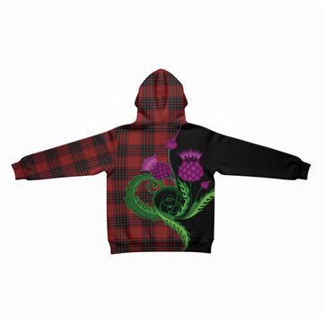 Wemyss Tartan Kid Hoodie Traditional Scottish Thistle