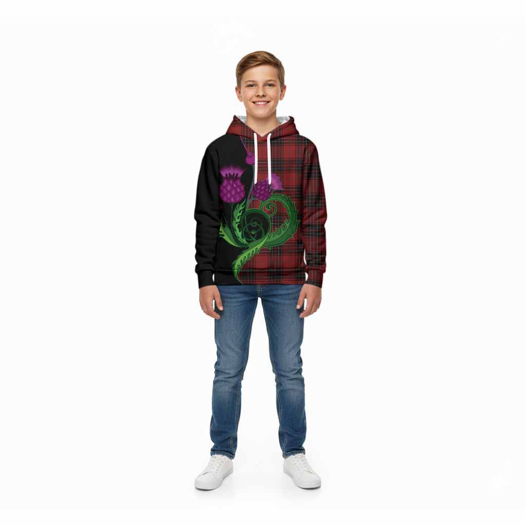 Wemyss Tartan Kid Hoodie Traditional Scottish Thistle