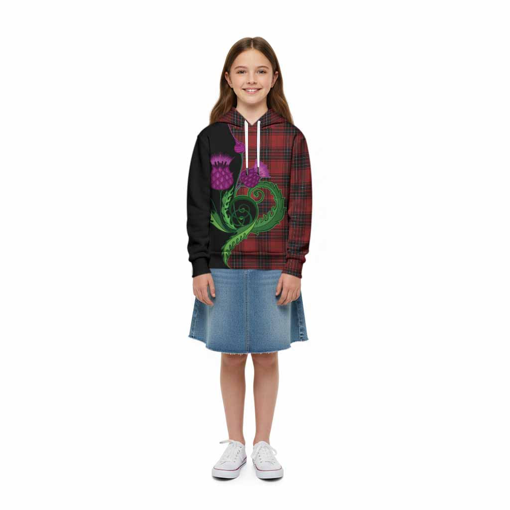 Wemyss Tartan Kid Hoodie Traditional Scottish Thistle