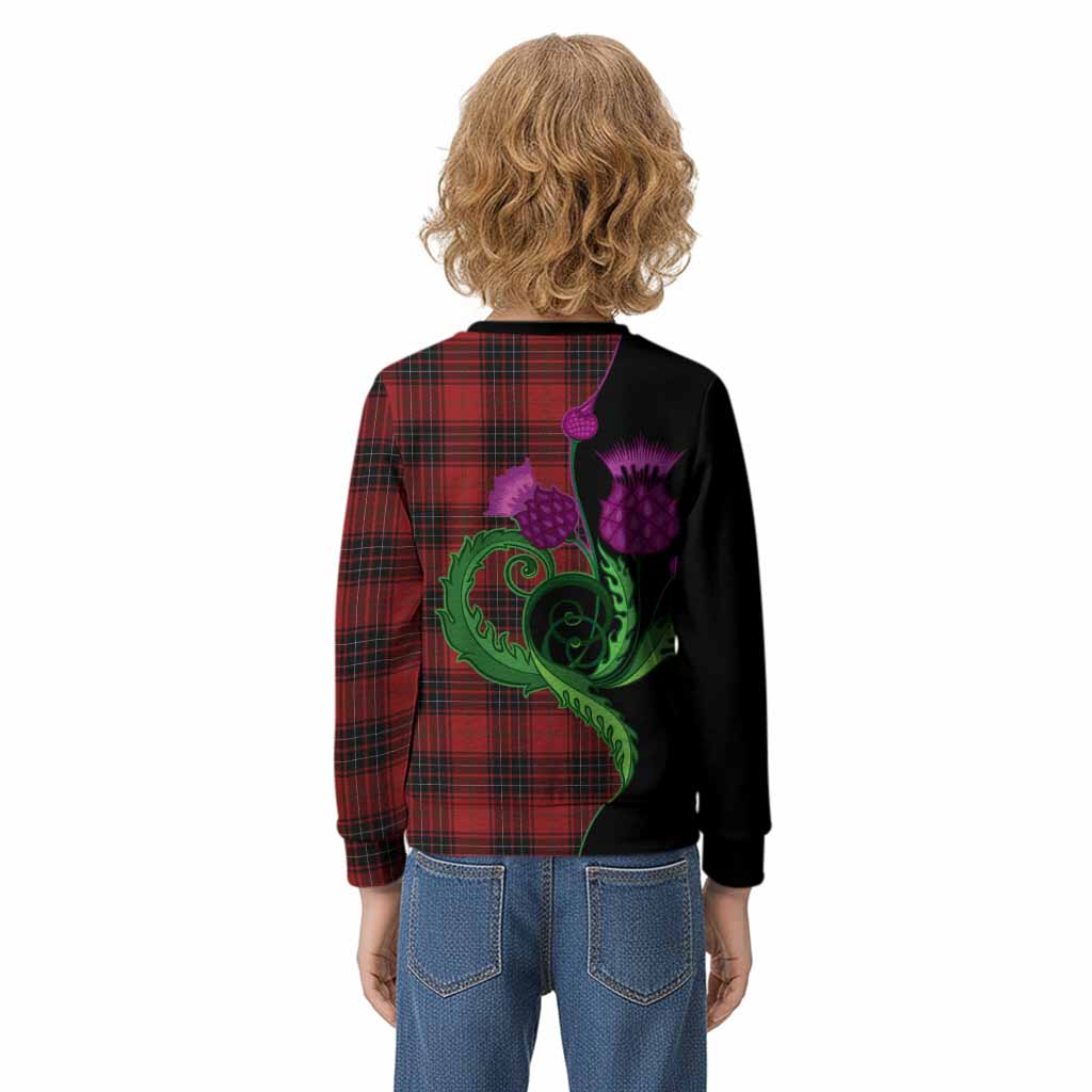 Wemyss Tartan Kid Knitted Sweatshirt Traditional Scottish Thistle