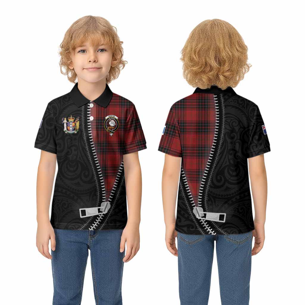 Wemyss Tartan Kid Polo Shirt New Zealand Pattern Unique Zipper Stylized