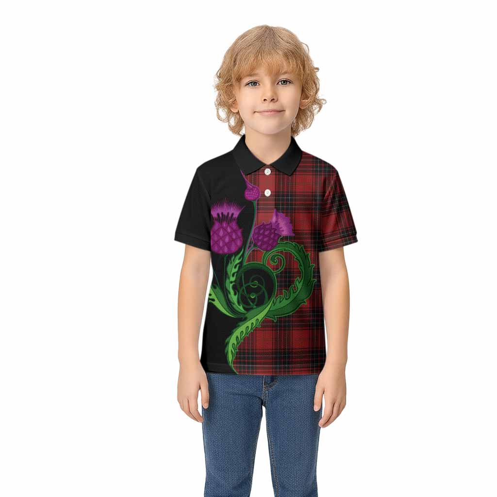 Wemyss Tartan Kid Polo Shirt Traditional Scottish Thistle