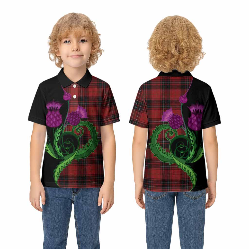 Wemyss Tartan Kid Polo Shirt Traditional Scottish Thistle