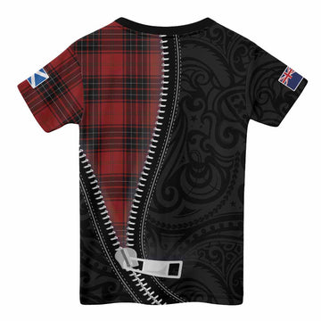 Wemyss Tartan Kid T-shirt New Zealand Pattern Unique Zipper Stylized