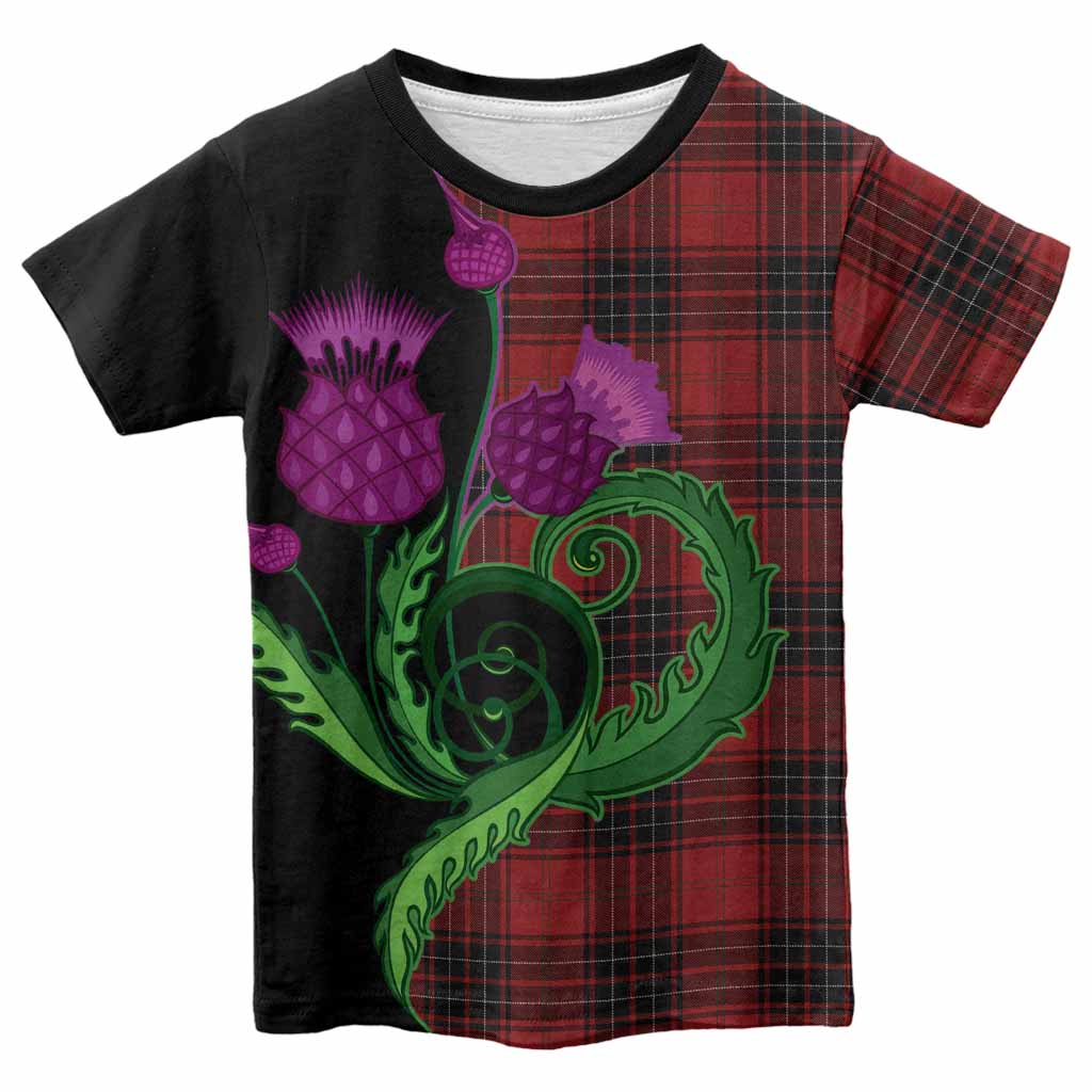 Wemyss Tartan Kid T-shirt Traditional Scottish Thistle