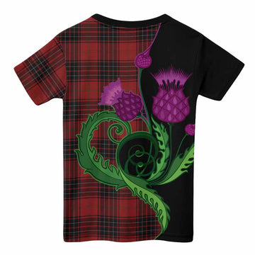 Wemyss Tartan Kid T-shirt Traditional Scottish Thistle